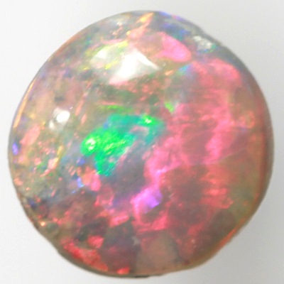 SOLID SEMI BLACK OPAL Bright red and green rolling flashes